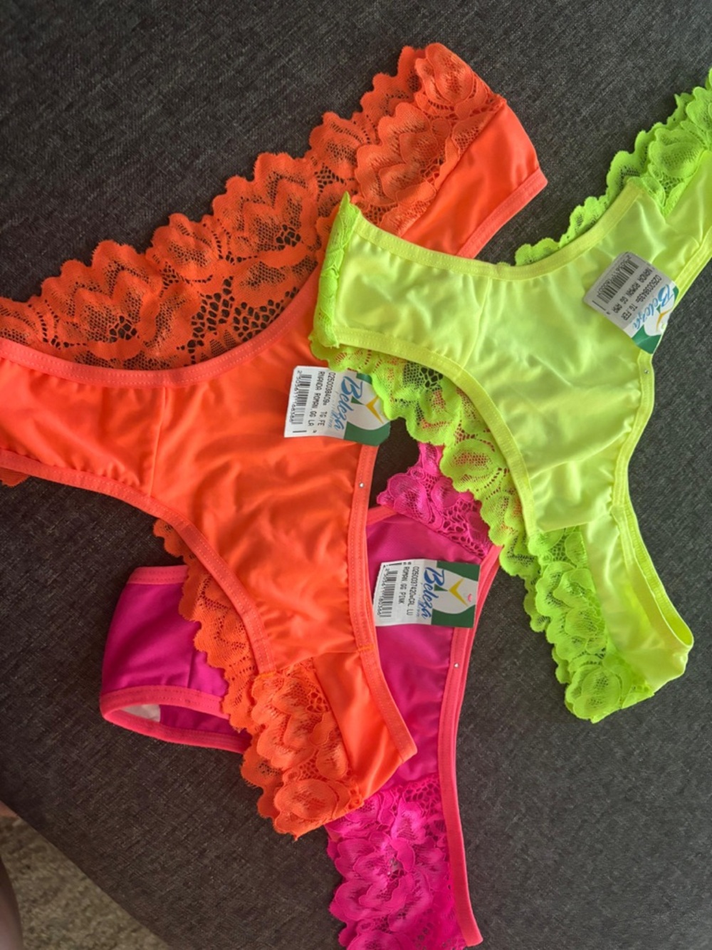 Neon panties 3 pieces bundle XL